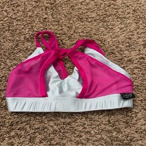 Tiger Friday Sports Bra Girls CS  purple & silver  Cross Back Dance Crop